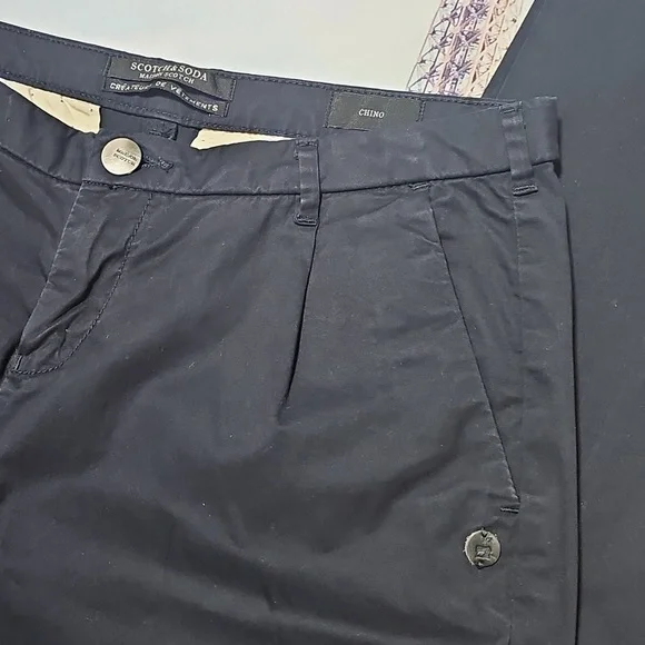 Scotch &‎ Soda Skinny Navy Chino Pants Size 26 - Picture 3 of 8